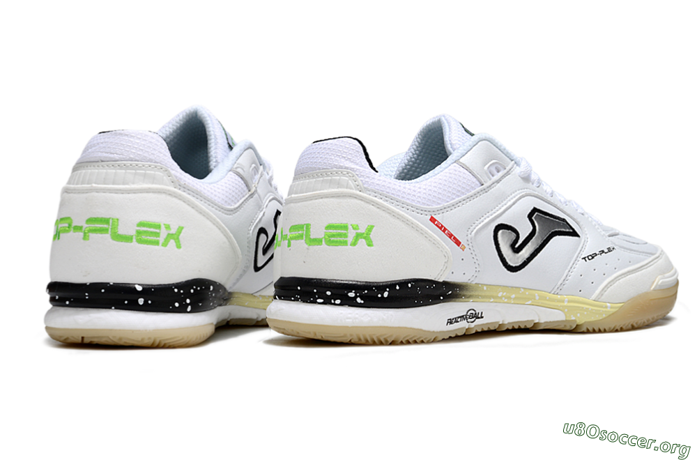 Joma Top Flex IC Football Shoes - White/Lime Green/Black 5