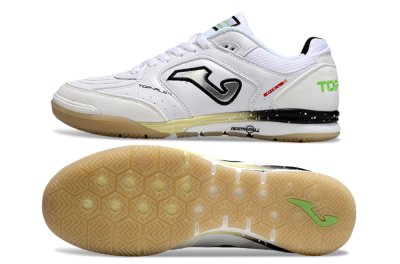 Joma Top Flex IC Football Shoes - White/Lime Green/Black