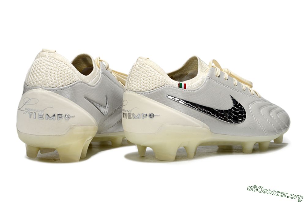 Nike Tiempo Legend 10 Elite FG Football Boots - White/Creamy Beige/Glossy Black 6