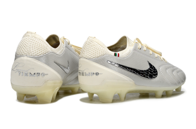 Nike Tiempo Legend 10 Elite FG Football Boots - White/Creamy Beige/Glossy Black