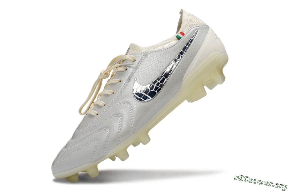 Nike Tiempo Legend 10 Elite FG Football Boots - White/Creamy Beige/Glossy Black 5