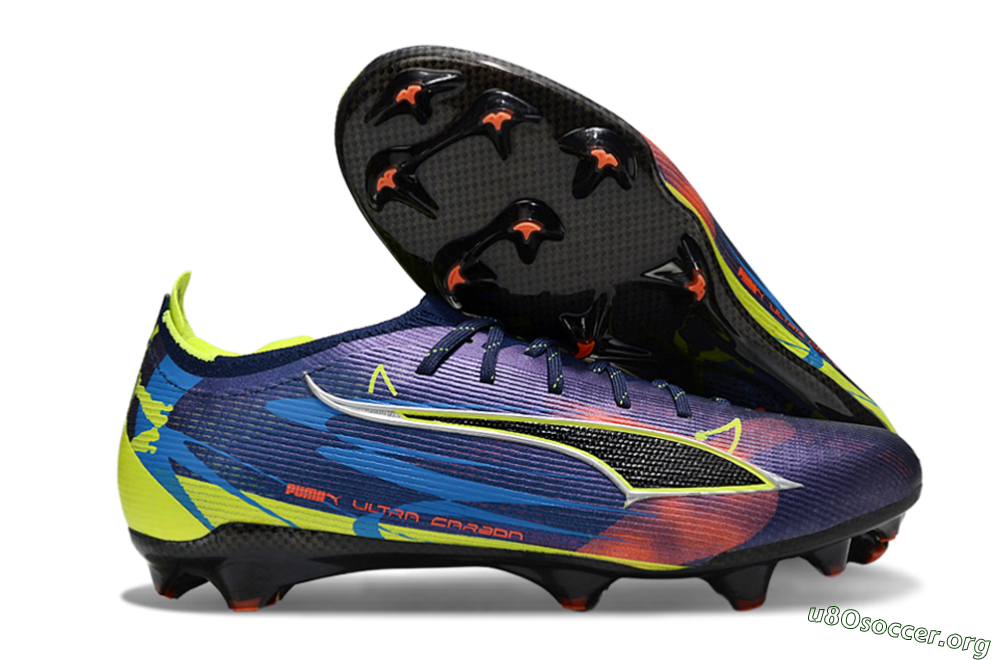 Puma Ultra Ultimate FG Football Boots - Navy/Electric Yellow/Dynamic Blue 2