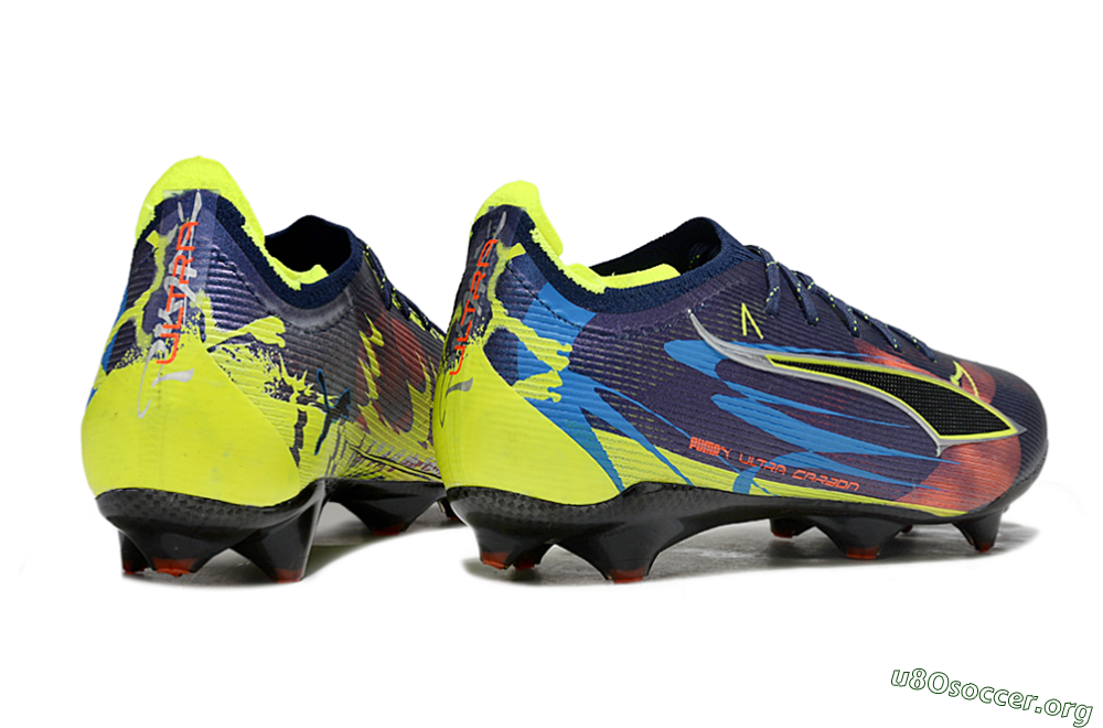 Puma Ultra Ultimate FG Football Boots - Navy/Electric Yellow/Dynamic Blue 6