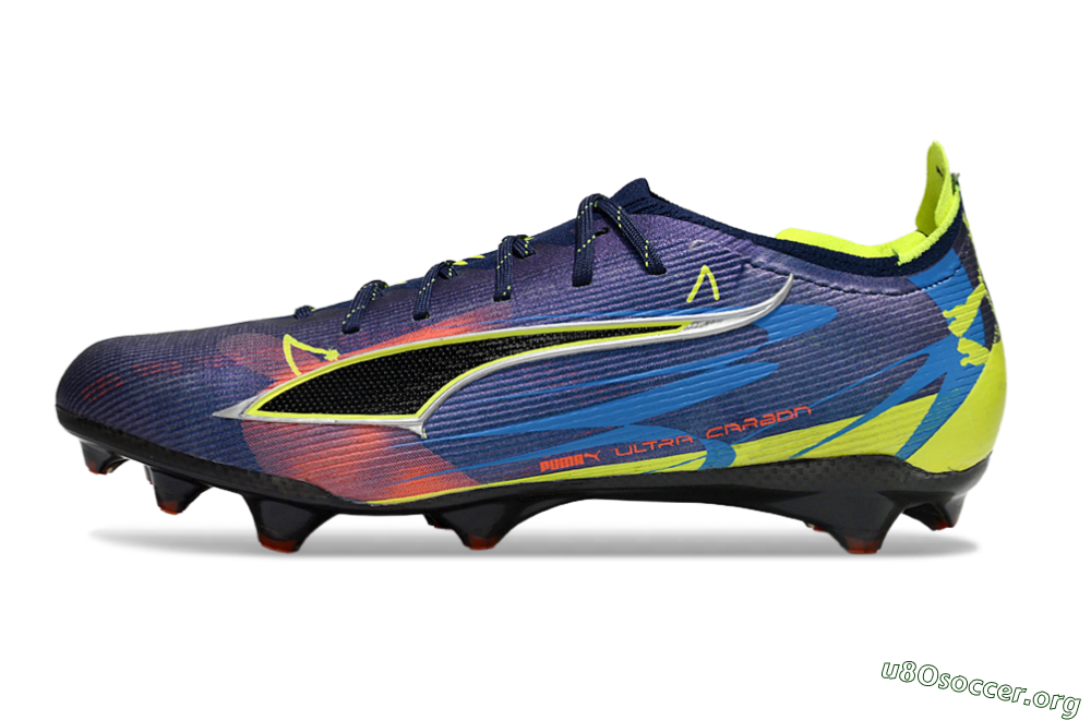 Puma Ultra Ultimate FG Football Boots - Navy/Electric Yellow/Dynamic Blue 3