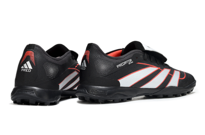 Adidas Predator League Fold-Over Tongue TF Football Shoes - Black/Bright Red/Sleek White