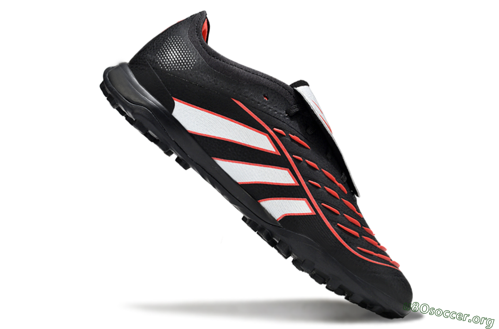 Adidas Predator League Fold-Over Tongue TF Football Shoes - Black/Bright Red/Sleek White 4
