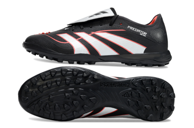 Adidas Predator League Fold-Over Tongue TF Football Shoes - Black/Bright Red/Sleek White
