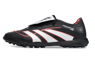 Adidas Predator League Fold-Over Tongue TF Football Shoes - Black/Bright Red/Sleek White