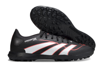 Adidas Predator 25 Elite TF Football Shoes - Black/Fiery Red/White