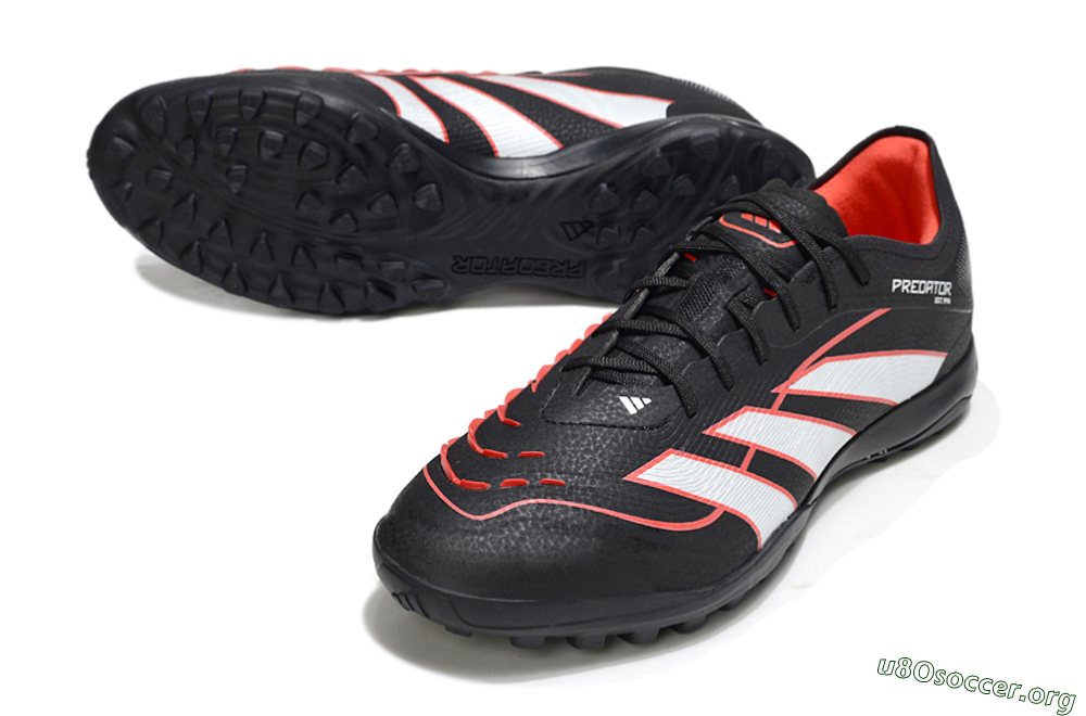 Adidas Predator 25 Elite TF Football Shoes - Black/Fiery Red/White 0