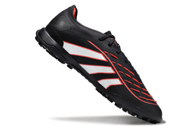 Adidas Predator 25 Elite TF Football Shoes - Black/Fiery Red/White