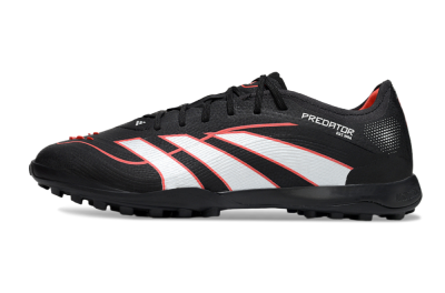 Adidas Predator 25 Elite TF Football Shoes - Black/Fiery Red/White