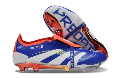 Adidas Predator 25 Elite Fold-Over Tongue FG Football Boots - Blue/Vibrant Orange/Neon Green