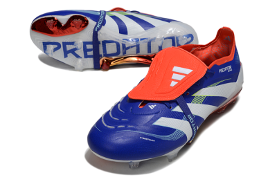 Adidas Predator 25 Elite Fold-Over Tongue FG Football Boots - Blue/Vibrant Orange/Neon Green