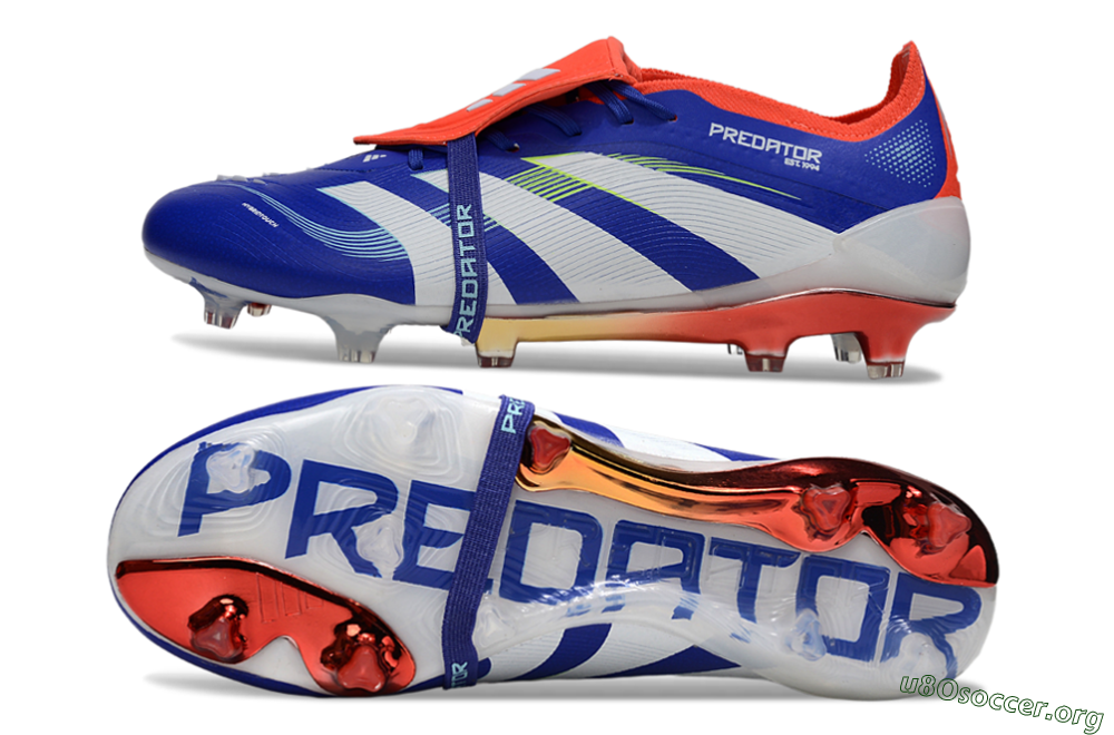 Adidas Predator 25 Elite Fold-Over Tongue FG Football Boots - Blue/Vibrant Orange/Neon Green 1