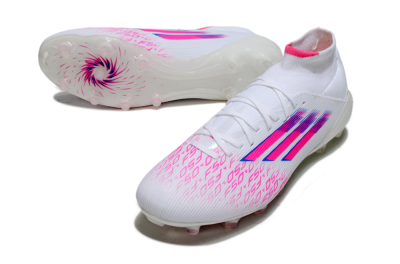 Adidas F50 Elite Mid FG Football Boots - White/Vibrant Pink/Electric Blue