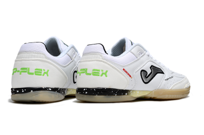 Joma Top Flex IC Football Shoes - White/Black/Green