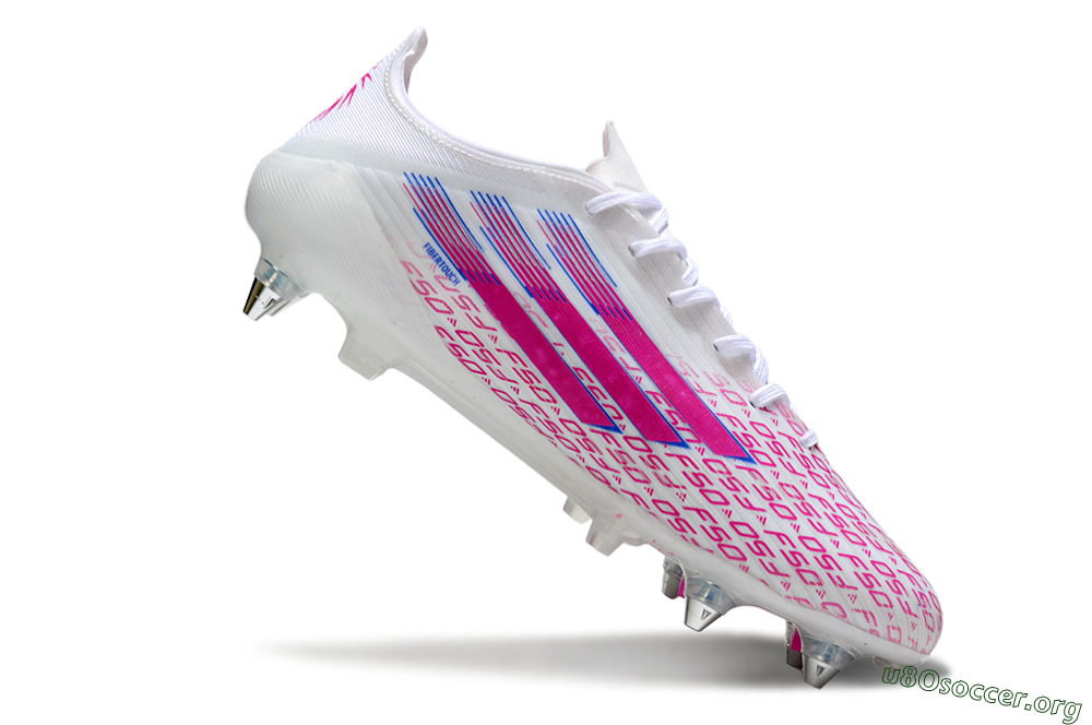 Adidas F50 Elite SG Football Boots - White/Bright Pink/Blue Fusion 4