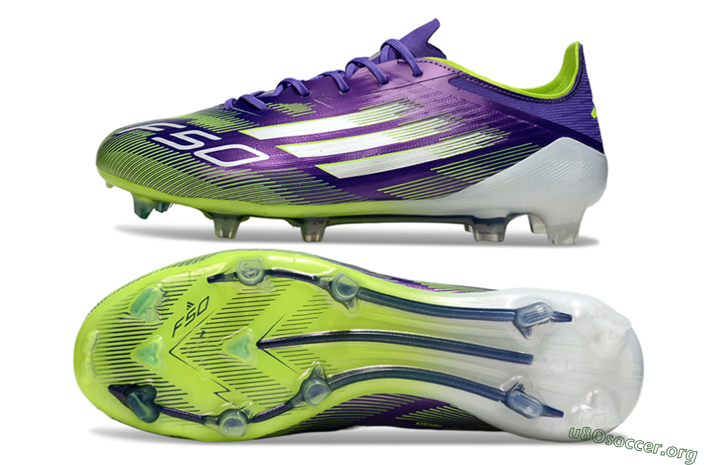 Adidas F50 Elite FG Football Boots - Purple/Vivid Green/Neon Purple 1