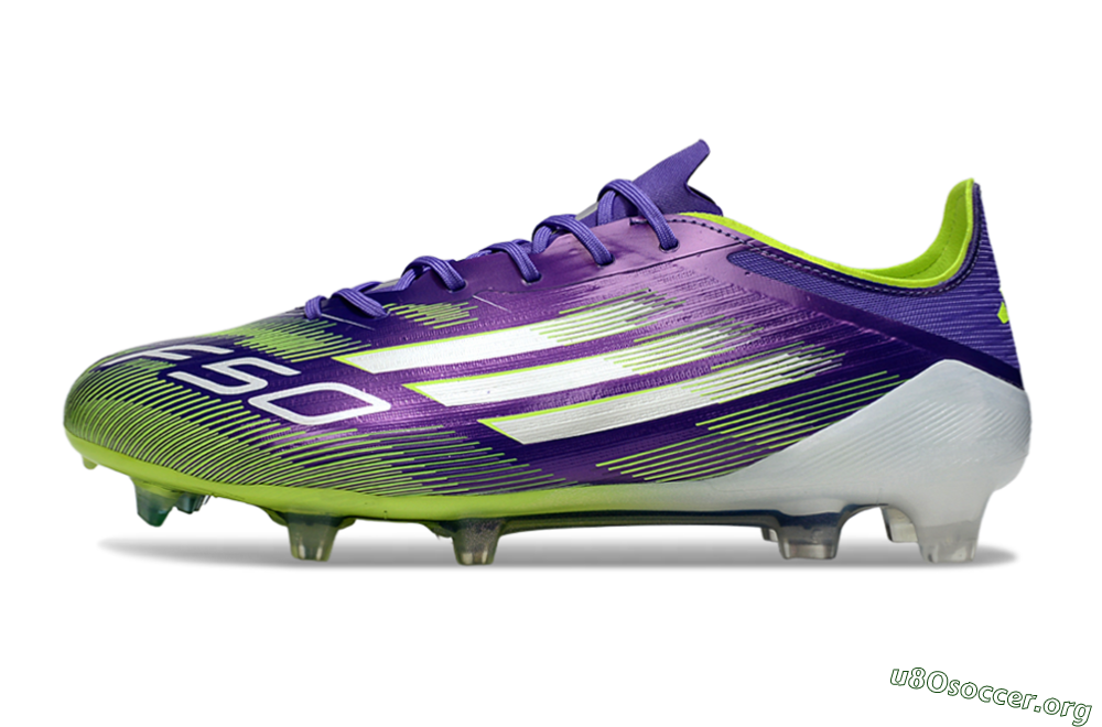 Adidas F50 Elite FG Football Boots - Purple/Vivid Green/Neon Purple 3