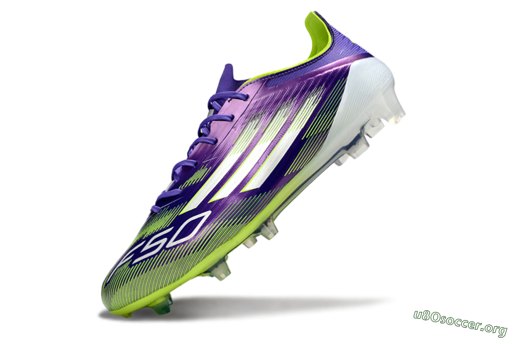 Adidas F50 Elite FG Football Boots - Purple/Vivid Green/Neon Purple 5