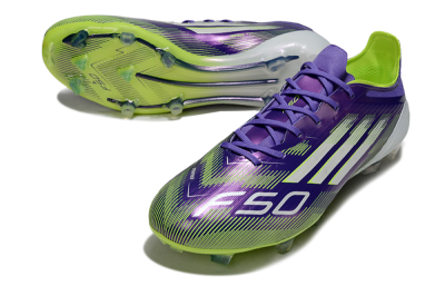 Adidas F50 Elite FG Football Boots - Purple/Vivid Green/Neon Purple