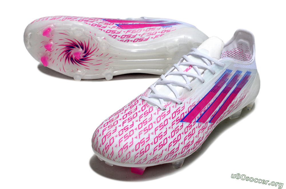 Adidas F50 Elite FG Football Boots - White/Fuchsia Pink/Blue 0