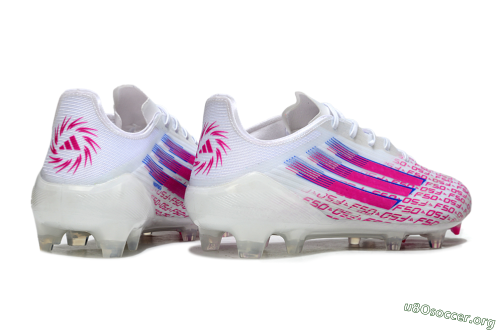 Adidas F50 Elite FG Football Boots - White/Fuchsia Pink/Blue 6