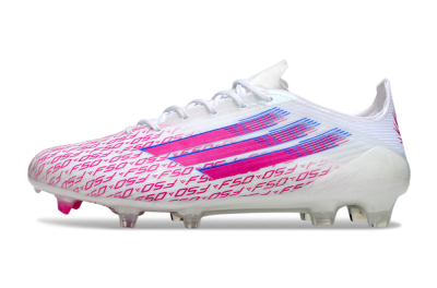 Adidas F50 Elite FG Football Boots - White/Fuchsia Pink/Blue