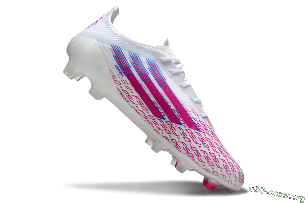 Adidas F50 Elite FG Football Boots - White/Fuchsia Pink/Blue 4