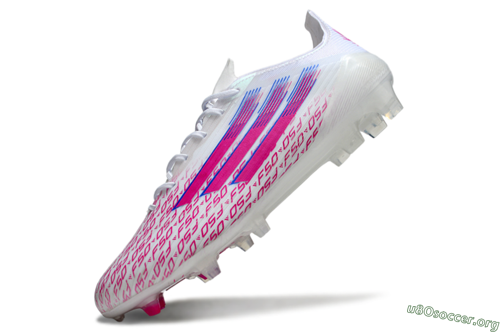 Adidas F50 Elite FG Football Boots - White/Fuchsia Pink/Blue 5