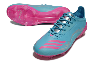 Messi x Adidas F50 Elite FG Football Boots - Cyan/Pink/Light Blue
