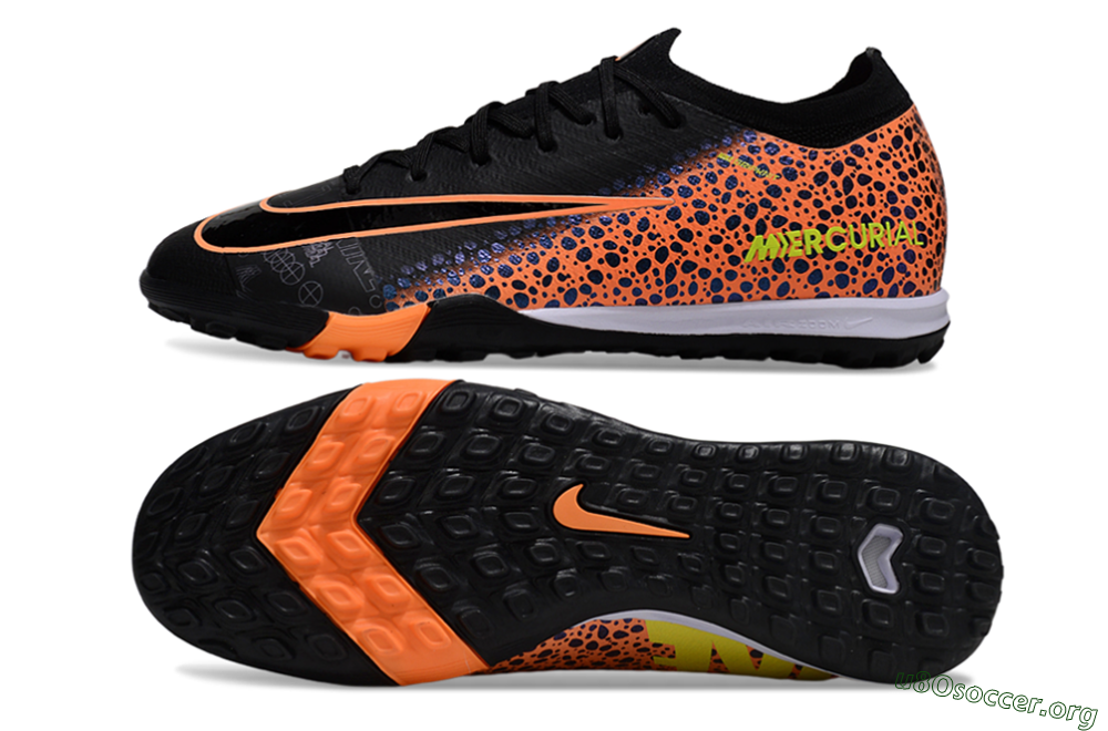 Nike Air Zoom Mercurial Vapor 16 Elite TF Football Shoes - Black/Vibrant Orange/Neon Green 1