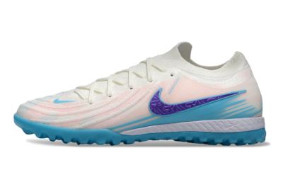 Nike Phantom GX 2 Elite TF Football Shoes - White/Azure Blue/Purple Fizz