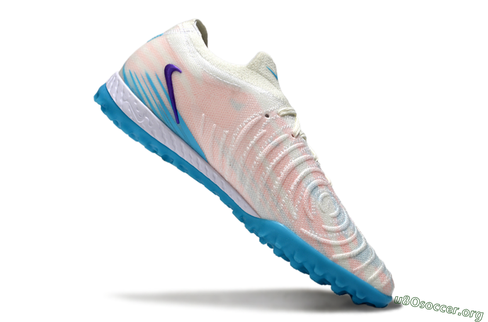 Nike Phantom GX 2 Elite TF Football Shoes - White/Azure Blue/Purple Fizz 4