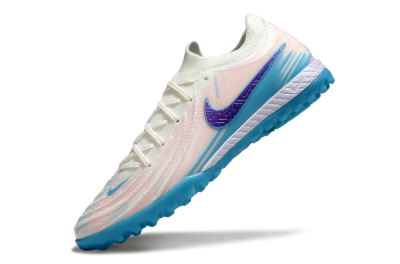 Nike Phantom GX 2 Elite TF Football Shoes - White/Azure Blue/Purple Fizz