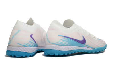 Nike Phantom GX 2 Elite TF Football Shoes - White/Azure Blue/Purple Fizz