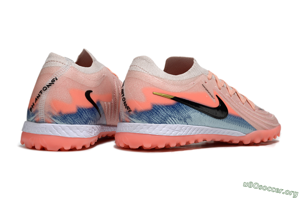 Nike Phantom GX 2 Elite TF Football Shoes - Pink/Coral Glow/Sky Blue 6