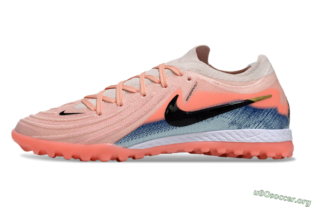 Nike Phantom GX 2 Elite TF Football Shoes - Pink/Coral Glow/Sky Blue 3