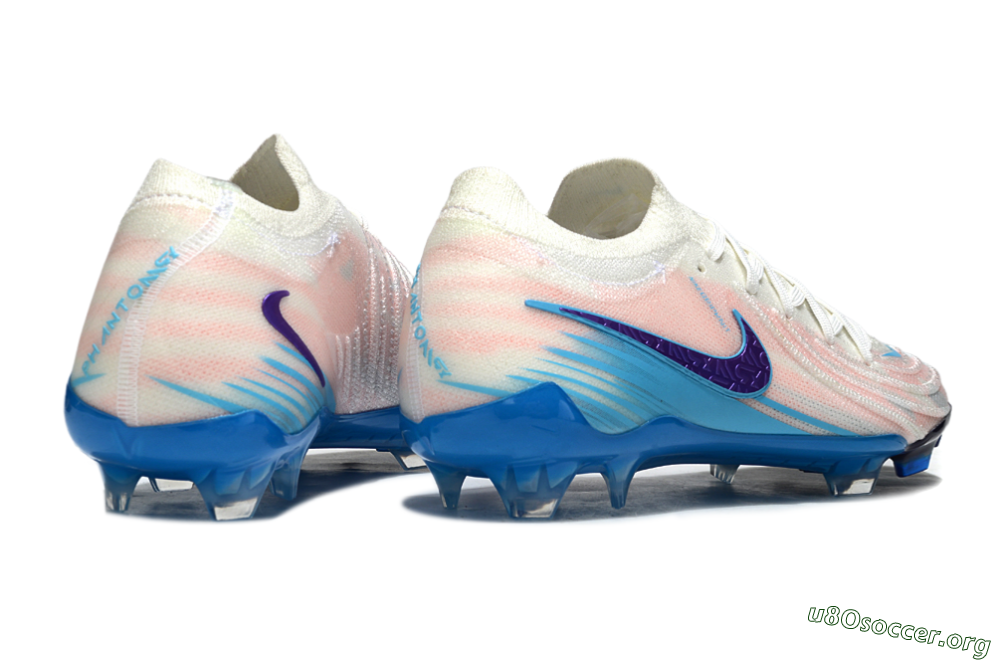 Nike Phantom GX 2 Elite FG Football Boots - White/Sky Blue/Purple 5
