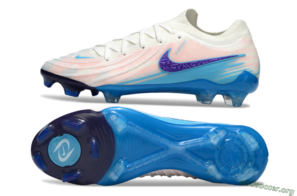 Nike Phantom GX 2 Elite FG Football Boots - White/Sky Blue/Purple 1