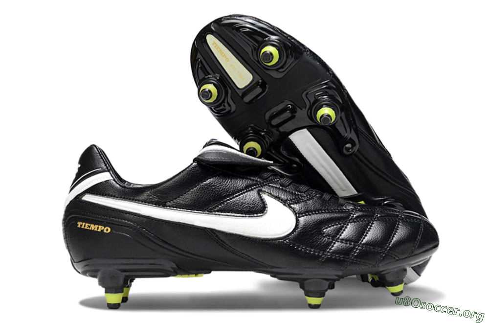 Nike Tiempo Legend 10 Elite SG Football Boots - Black/Electric Yellow/White 2
