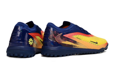 Nike Phantom 6 Low Elite TF Football Shoes - Yellow/Sunset Orange/Navy Blue