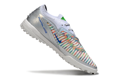 Nike Phantom 6 Low Elite TF Football Shoes - White/Electric Green/Coral Pink