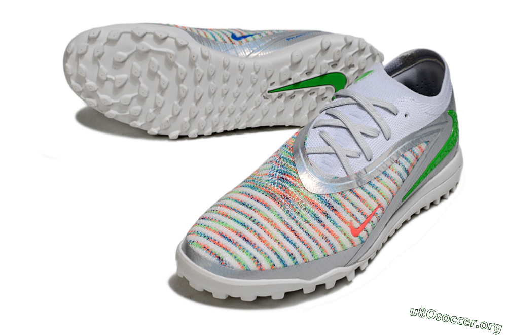 Nike Phantom 6 Low Elite TF Football Shoes - White/Electric Green/Coral Pink 0