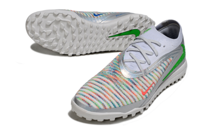 Nike Phantom 6 Low Elite TF Football Shoes - White/Electric Green/Coral Pink