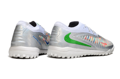 Nike Phantom 6 Low Elite TF Football Shoes - White/Electric Green/Coral Pink