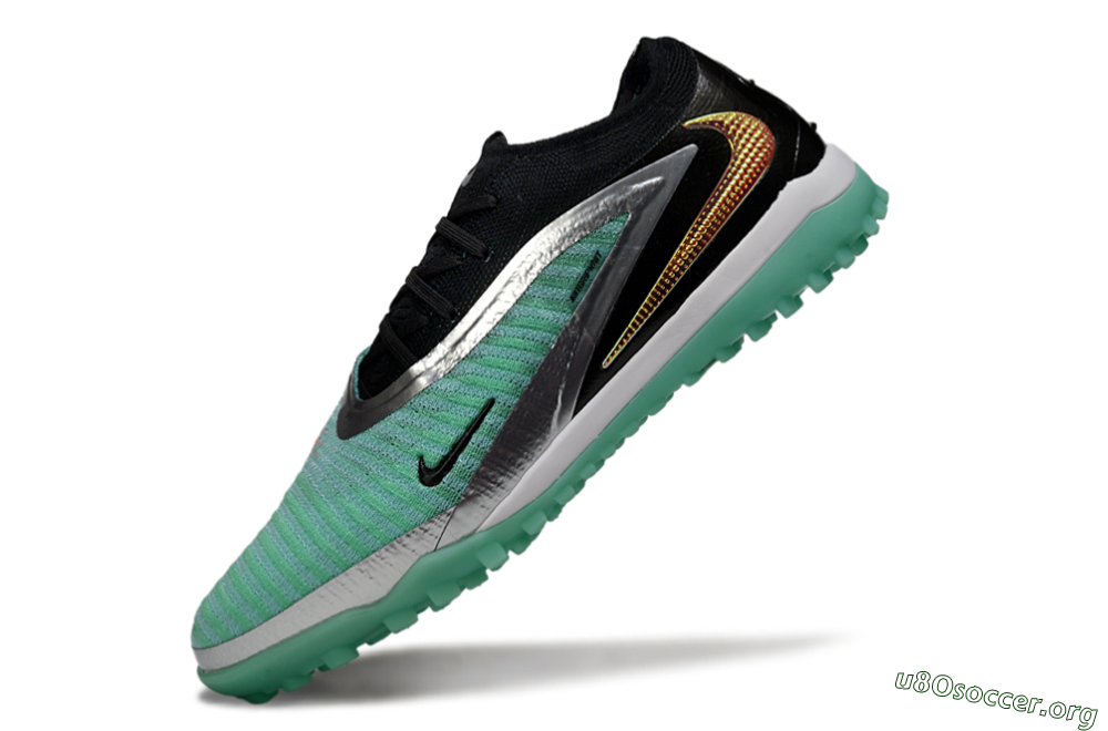 Nike Phantom 6 Low Elite TF Football Shoes - Green/Aqua Breeze/Silver Glimmer 5