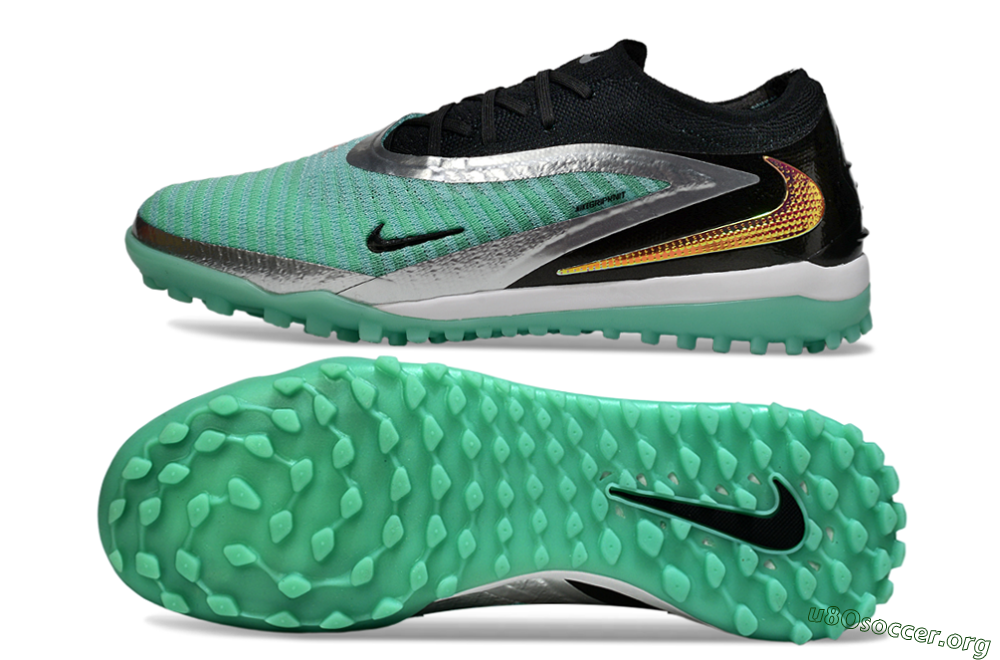 Nike Phantom 6 Low Elite TF Football Shoes - Green/Aqua Breeze/Silver Glimmer 1