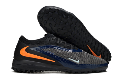 Nike Phantom 6 Low Elite TF Football Shoes - Black/Navy Blue/Neon Orange